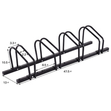 Load image into Gallery viewer, Gymax 4 Bike Bicycle Stand Parking Garage Storage Cycling Rack Black