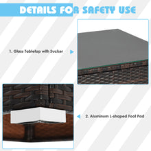 Load image into Gallery viewer, Gymax 6PCS Patio Conversation Set Rattan Sectional Furniture Set w/ Navy Cushion