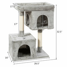 Load image into Gallery viewer, Gymax Luxury Cat Tree Cat Tower for Large Cats w/Double Cozy Plush Condos & Sisal Post