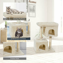 Load image into Gallery viewer, Gymax Luxury Cat Tree Cat Tower for Large Cats w/Sisal Post & Double Cozy Plush Condos