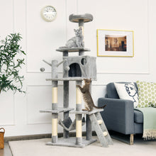 Load image into Gallery viewer, Gymax 66'' Cat Tree Condo Kitten Multi-Level Activity Center Plush Perches w/ Hammock