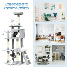 Load image into Gallery viewer, Gymax 66'' Cat Tree Condo Kitten Multi-Level Activity Center Plush Perches w/ Hammock