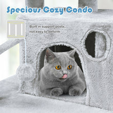 Load image into Gallery viewer, Gymax 66'' Cat Tree Condo Kitten Multi-Level Activity Center Plush Perches w/ Hammock