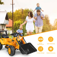 Load image into Gallery viewer, Gymax Kids Ride On Excavator Digger 6V Battery Powered Tractor w/Digging Bucket Yellow