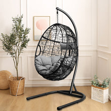 Load image into Gallery viewer, Gymax Hanging Hammock Chair Egg Swing Chair w/ Seat Cushion Pillow Stand
