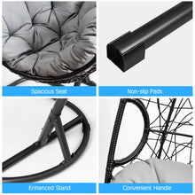 Load image into Gallery viewer, Gymax Hanging Hammock Chair Egg Swing Chair w/ Seat Cushion Pillow Stand