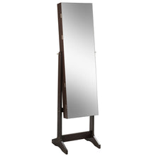 Load image into Gallery viewer, Gymax Jewelry Cabinet Armoire Lockable Standing Storage Organizer w/Full-Length Mirror