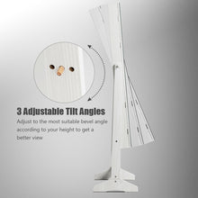 Load image into Gallery viewer, Gymax White Jewelry Cabinet Armoire Lockable Standing Storage Organizer Full-Length Mirror
