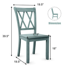 Load image into Gallery viewer, Gymax Set of 4 Wooden Dining Side Chair Armless Chair Home Kitchen Mint Green