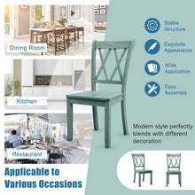 Load image into Gallery viewer, Gymax Set of 4 Wooden Dining Side Chair Armless Chair Home Kitchen Mint Green