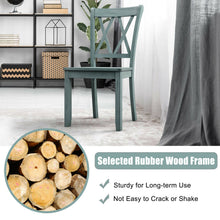 Load image into Gallery viewer, Gymax Set of 4 Wooden Dining Side Chair Armless Chair Home Kitchen Mint Green
