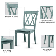 Load image into Gallery viewer, Gymax Set of 4 Wooden Dining Side Chair Armless Chair Home Kitchen Mint Green
