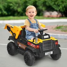 Load image into Gallery viewer, Gymax 12V Battery Kids Ride On Dump Truck RC Construction Tractor w/ Electric Bucket
