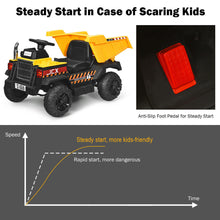 Load image into Gallery viewer, Gymax 12V Battery Kids Ride On Dump Truck RC Construction Tractor w/ Electric Bucket