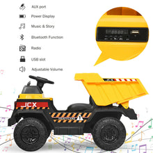Load image into Gallery viewer, Gymax 12V Battery Kids Ride On Dump Truck RC Construction Tractor w/ Electric Bucket