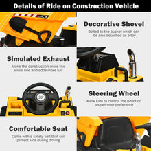 Load image into Gallery viewer, Gymax 12V Battery Kids Ride On Dump Truck RC Construction Tractor w/ Electric Bucket