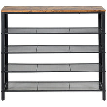 Load image into Gallery viewer, Gymax Shoe Rack 5-Tier Shoe Storage Organizer W/4 Metal Mesh Shelves for 16-20 Pairs