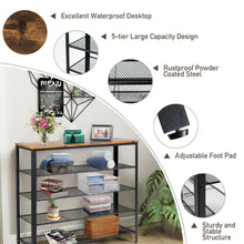 Load image into Gallery viewer, Gymax Shoe Rack 5-Tier Shoe Storage Organizer W/4 Metal Mesh Shelves for 16-20 Pairs