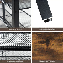 Load image into Gallery viewer, Gymax Shoe Rack 5-Tier Shoe Storage Organizer W/4 Metal Mesh Shelves for 16-20 Pairs