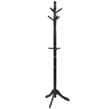 Load image into Gallery viewer, Gymax Wooden Coat Rack Hanger Hall Tree Entryway w/ 9 Hooks 2 Heights Black