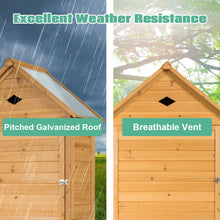 Load image into Gallery viewer, Gymax Outdoor Storage Shed Lockable Wooden Garden Tool Storage Cabinet W/ Shelves