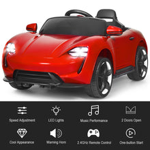 Load image into Gallery viewer, Gymax 12V Electric Kids Ride-on Car Vehicle w/ MP3 2.4G Remote Control Red