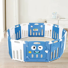 Load image into Gallery viewer, Gymax 16-Panel Foldable Baby Playpen Kids Activity Centre w/ Lock Door & Rubber Mats