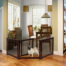 Load image into Gallery viewer, Gymax Folding Free Standing 3 Panel Wood Pet Dog Safety Fence