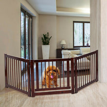 Load image into Gallery viewer, Gymax Folding Free Standing 3 Panel Wood Pet Dog Safety Fence