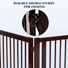 Load image into Gallery viewer, Gymax Folding Free Standing 3 Panel Wood Pet Dog Safety Fence