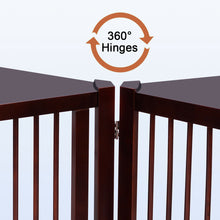 Load image into Gallery viewer, Gymax Folding Free Standing 3 Panel Wood Pet Dog Safety Fence