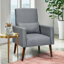 Load image into Gallery viewer, Gymax 2-in-1 Fabric Upholstered Rocking Chair Nursery Armchair with Pillow Dark Grey
