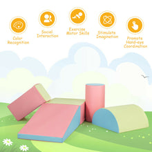 Load image into Gallery viewer, Gymax 5-Piece Kids Climb and Crawl Activity Play Set Safe Foam Blocks Soft Climber
