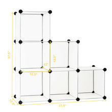 Load image into Gallery viewer, Gymax 6 Cube Storage Organizer Plastic Organizer Units w/ Steel Frame