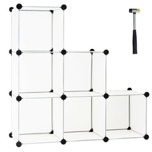Load image into Gallery viewer, Gymax 6 Cube Storage Organizer Plastic Organizer Units w/ Steel Frame