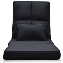 Load image into Gallery viewer, Gymax Flip Chair Convertible Sleeper Couch Futon Bed Lounger w/Pillow Black
