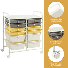 Load image into Gallery viewer, Gymax Office Rolling Cart 12 Storage Drawer Studio Organizer Bins Scrapbook Paper