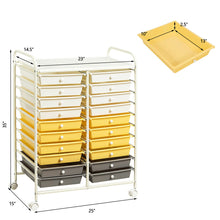 Load image into Gallery viewer, Gymax Office Rolling Cart 20 Storage Drawers Scrapbook Paper Studio Organizer