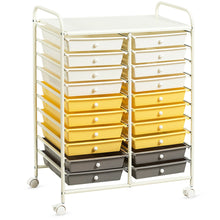 Load image into Gallery viewer, Gymax Office Rolling Cart 20 Storage Drawers Scrapbook Paper Studio Organizer