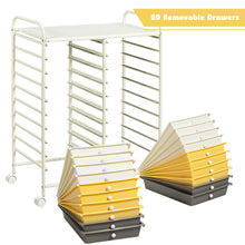 Load image into Gallery viewer, Gymax Office Rolling Cart 20 Storage Drawers Scrapbook Paper Studio Organizer