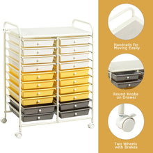 Load image into Gallery viewer, Gymax Office Rolling Cart 20 Storage Drawers Scrapbook Paper Studio Organizer