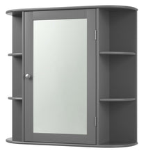 Load image into Gallery viewer, Gymax Wall Mounted Medicine Storage Cabinet Bathroom Organizer Cupboard W/Mirror Gray