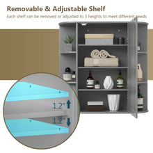 Load image into Gallery viewer, Gymax Wall Mounted Medicine Storage Cabinet Bathroom Organizer Cupboard W/Mirror Gray