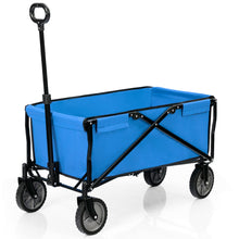Load image into Gallery viewer, Gymax Folding Collapsible Utility Wagon Garden Cart w/ Wheels Grey/Red/Blue