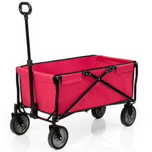 Load image into Gallery viewer, Gymax Folding Collapsible Utility Wagon Garden Cart w/ Wheels Grey/Red/Blue