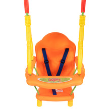 Load image into Gallery viewer, Gymax Toddler Swing Set High Back Seat w/ Handrails A-Frame Metal Swing Set Backyard