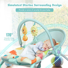 Load image into Gallery viewer, Gymax Adjustable Infant Rocker Bouncer Baby Rocking Chair Toddler w/ Awning Green