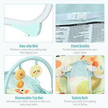 Load image into Gallery viewer, Gymax Adjustable Infant Rocker Bouncer Baby Rocking Chair Toddler w/ Awning Green