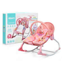 Load image into Gallery viewer, Gymax Adjustable Infant Rocker Bouncer Baby Rocking Chair Toddler w/ Awning Pink