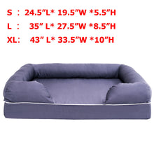 Load image into Gallery viewer, Gymax Small Dog Sofa Pet Bed Solid Memory Foam Comfortable Gray